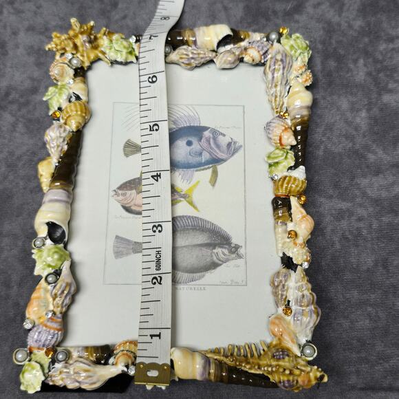 Sanibel Austrian Crystal by Two's Company Seashell Encrusted 5x7 Picture Frame - Picture 10 of 13